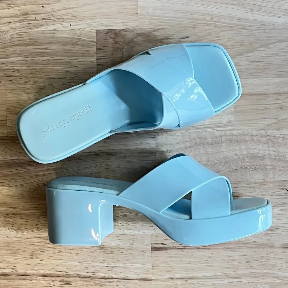 🌹Sold🌹Jeffery Cambell For FREE PEOPLE "Vacay Vibes" Platform Jelly Sandlall - Picture 10 of 17